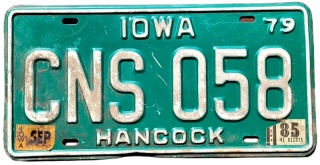 Iowa 1979/85 - tablica z USA