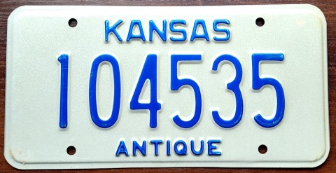 Kansas - Antique- tablica z USA