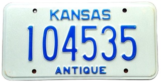 Kansas - Antique- tablica z USA