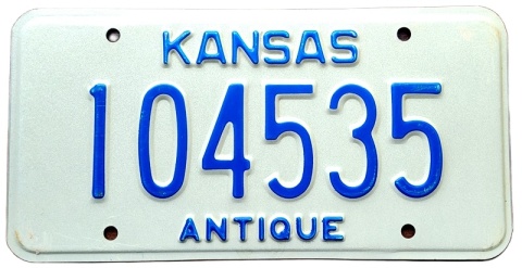 Kansas - Antique- tablica z USA