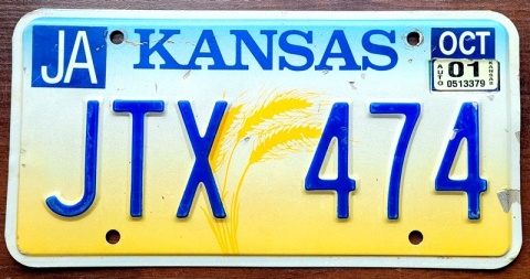 Kansas 2001 - tablica z USA