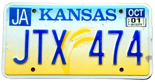 Kansas 2001 - tablica z USA