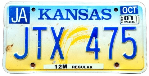 Kansas 2001 - tablica z USA