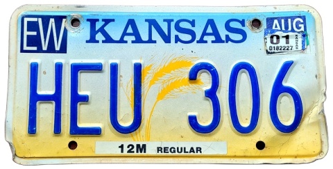 Kansas 2001 - tablica z USA