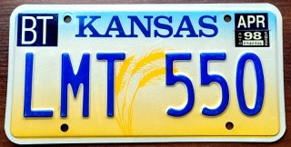 Kansas 1998 - tablica z USA