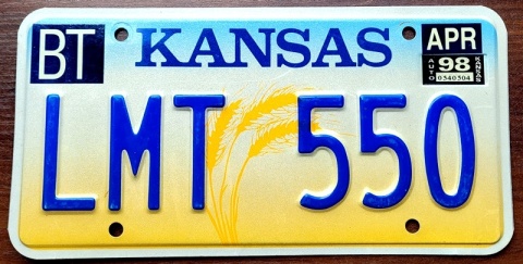 Kansas 1998 - tablica z USA