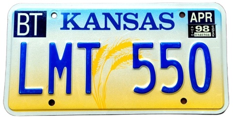 Kansas 1998 - tablica z USA