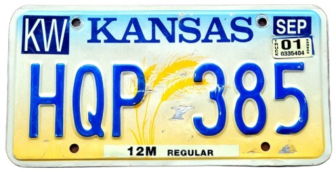 Kansas 2001 - tablica z USA