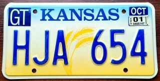 Kansas 2001 - tablica z USA