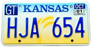 Kansas 2001 - tablica z USA