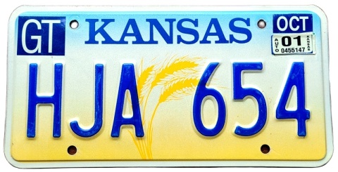 Kansas 2001 - tablica z USA