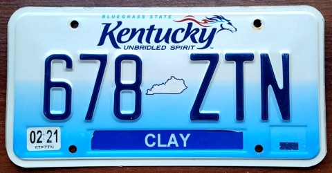 Kentucky 2021 - tablica z USA