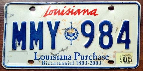Louisiana 2005 - tablica z USA