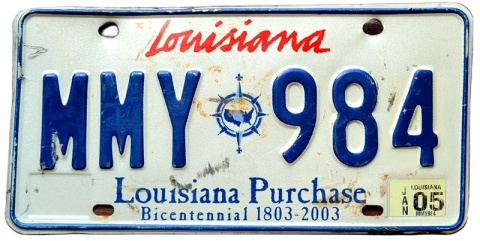 Louisiana 2005 - tablica z USA