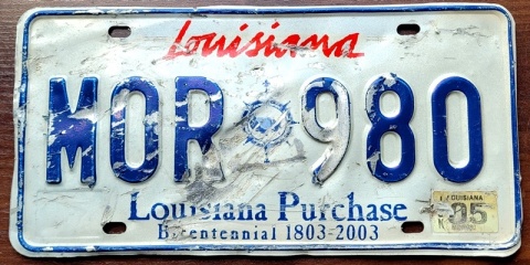 Louisiana 2005 - tablica z USA