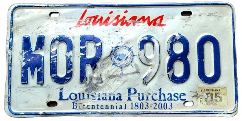 Louisiana 2005 - tablica z USA