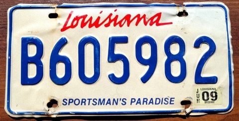 Louisiana 2009 - tablica z USA