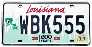 Louisiana 2014 - 555 - tablica z USA