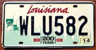 Louisiana 2014 - tablica z USA