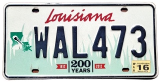Louisiana 2016 - tablica z USA