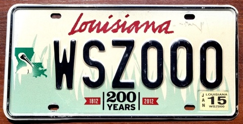 Louisiana 2015 - tablica z USA