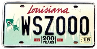 Louisiana 2015 - tablica z USA