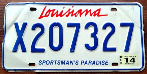 Louisiana 2014 - tablica z USA