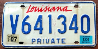 Louisiana 2003 - tablica z USA