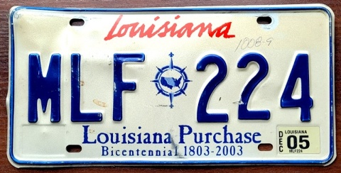 Louisiana 2005 - tablica z USA