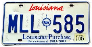 Louisiana 2005 - tablica z USA