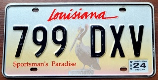 Louisiana 2024 - tablica z USA