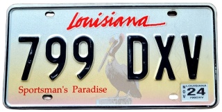 Louisiana 2024 - tablica z USA