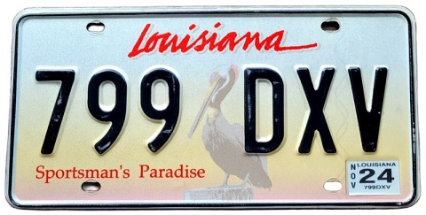 Louisiana 2024 - tablica z USA