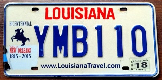 Louisiana 2018 - tablica z USA