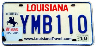 Louisiana 2018 - tablica z USA