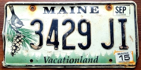 Maine 2015 - tablica z USA