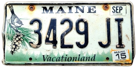 Maine 2015 - tablica z USA
