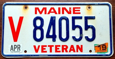 Maine 2019 - tablica z USA