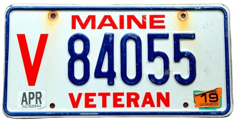 Maine 2019 - tablica z USA