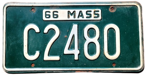 Massachusetts 1966 - tablica z USA