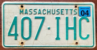Massachusetts 2004 - tablica z USA