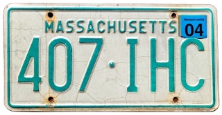 Massachusetts 2004 - tablica z USA