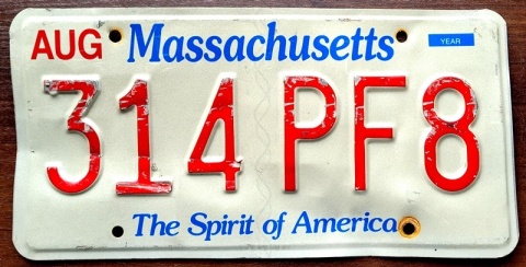 Massachusetts - tablica z USA