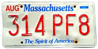 Massachusetts - tablica z USA