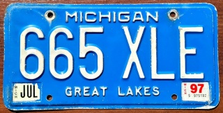 Michigan 1997 - tablica z USA