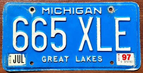 Michigan 1997 - tablica z USA