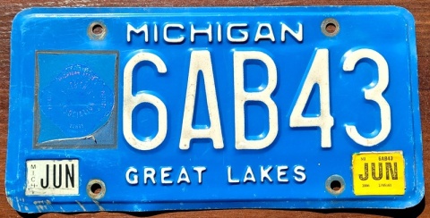 Michigan 2016 - strażacka - tablica z USA