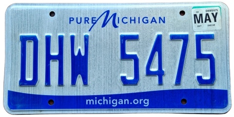 Michigan 2017 - tablica z USA