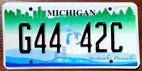 Michigan - tablica z USA