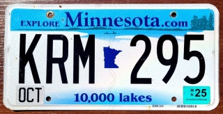 Minnesota 2025 - tablica z USA